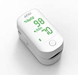 AFAC Oximetro Dedo Profesional, Pulsioximetro, Medición de Frecuencia Cardíaca la Saturación de Oxígeno, Para el Cuidado de la Salud Familiar, Lectura Instantánea con Pilas y Cordón