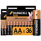 Duracell Plus AA, Pilas Alcalinas, paquete de 36, 1.5 Voltios LR06 MX1500
