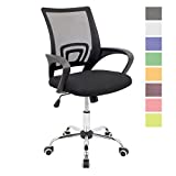 CashOffice - Silla de Escritorio Ergonómica, Silla de Oficina Giratoria con Respaldo Transpirable (Negro)