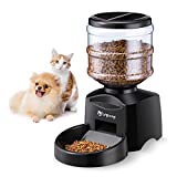 isYoung Comedero Automático 5.5 L de Alimentos para Mascotas Gatos y Perros Alimentador de Mascotas de Control Electrónico con Gran Pantalla LCD y Registro de Voz Temporizador de Comida