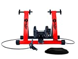 Velo Pro - entrenador de bicicleta de interior. Entrenador plegable con resistencia magnética para bicicleta de carretera, bicicleta de montaña, bicicleta de touring. Resistencia ajustable - Velocidad Variable (Rojo)